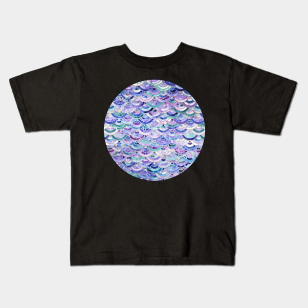 Marble Mosaic in Amethyst and Lapis Lazuli Kids T-Shirt by micklyn